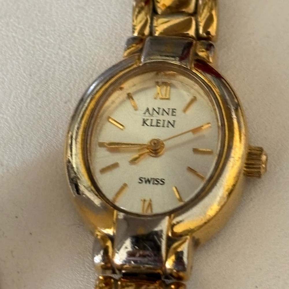 Anne Klein Gold and White Women's Watch - Picture 5 of 9